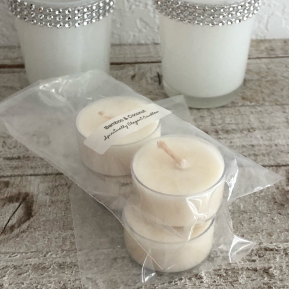 Bamboo & Coconut Soy Tealights | 4 Pack - Picture 3 of 3